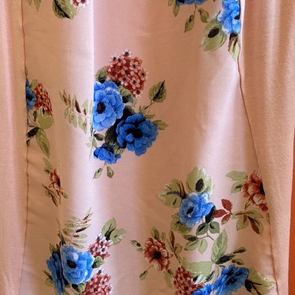 Peach coloured tunic with floral print back - Picture 4 of 4